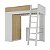 Cama Infantil Mezzo Multifuncional em MDF 194,4x182cm Escada Integrada - Imagem 8