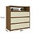 Cômoda para Quarto Gales em MDF 90x91,5cm com 3 Gavetas e 1 Nicho - Imagem 4
