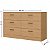 Cômoda para Quarto Divino em MDF 140,1x86,1cm com 6 Gavetas - Imagem 6