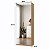 Sapateira Moderna Sublime em MDF 66x187cm com 2 Portas Espelho - Imagem 6