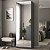 Sapateira Moderna Sublime em MDF 66x187cm com 2 Portas Espelho - Imagem 1