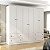 Guarda Roupa Fort em MDF 240x220,2cm com 6 Portas e 4 Gavetas - Imagem 1
