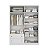 Guarda Roupa Fort em MDF 160,5x220,2cm com 4 Portas e 2 Gavetas - Imagem 4