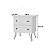 Mesa de Cabeceira Fort em MDF 54x62,5cm com 2 Gavetas e 4 Pés de Metal - Imagem 3
