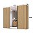 Guarda Roupa Veneto MDF 274,5x230cm 2 Portas Lisas e 1 Porta Espelho - Imagem 2