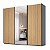 Guarda Roupa Veneto 3 Portas de Correr 274,5x230cm MDF com Espelho - Imagem 2