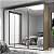 Guarda Roupa Veneto em MDF 3 Portas de Correr com Espelho 6 Gavetas 274,5x230cm - Imagem 9