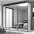 Guarda Roupa Veneto em MDF 3 Portas de Correr com Espelho 6 Gavetas 274,5x230cm - Imagem 1