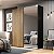 Guarda Roupa Veneto em MDF 183x230cm 2 Portas com Espelho - Imagem 4
