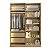 Guarda Roupa Ravi 100% MDF 4 Portas Reflecta 160,5x232,2cm com LED - Imagem 3