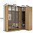 Roupeiro Modulado Ravi em MDF 6 Portas Reflecta 243,5x232,2cm - Imagem 9
