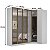 Roupeiro Modulado Ravi em MDF 6 Portas Reflecta 243,5x232,2cm - Imagem 15