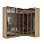 Roupeiro Modulado Ravi em 100% MDF 243,5x232,2cm 7 Portas Reflecta com LED - Imagem 2