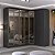 Roupeiro Modulado Ravi em MDF 7 Portas Reflecta 243,5x232,2cm - Imagem 7