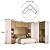Roupeiro Modulado Ravi em MDF 376,5x245cm 12 Portas Reflecta - Imagem 3