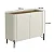 Aparador Buffet com Gaveta 99cm em MDF e Pés em Metal com Porta Lisa - Imagem 4
