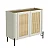 Aparador Buffet com Gaveta 99cm em MDF e Pés Metal com Palha Natural - Imagem 2