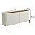 Aparador Buffet com Gaveta 180cm em MDF e Pés Metal com Porta Lisa - Imagem 3