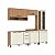 Cozinha Modulada Havana Fume 255x220cm 11 Portas 2 Gavetas com Pés - Imagem 2