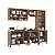 Cozinha Modulada Havana Fume 255x220cm 11 Portas 2 Gavetas com Pés - Imagem 9