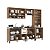 Cozinha Modulada Havana Fume 255x220cm 11 Portas 2 Gavetas com Pés - Imagem 3