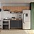 Cozinha Modulada Havana em MDP 260x220cm 6 Portas 2 Gavetas com Pés - Imagem 6