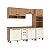 Cozinha Modulada Havana MDP 255x220cm 11 Portas 2 Gavetas com Pés - Imagem 2
