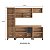 Cozinha Modulada Havana com Tampo 245x220cm 9 Portas 2 Gavetas com Pés - Imagem 5