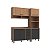 Cozinha Modulada Havana em MDP 185x220cm 8 Portas 2 Gavetas com Pés - Imagem 2