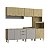 Cozinha Modulada Ibiza MDF 14 Portas 260cm com Tampo e Pés Reguláveis - Imagem 2