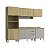 Cozinha Modulada Ibiza em MDF 14 Portas 260cm com Tampo Pés Ajustáveis - Imagem 2