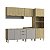 Cozinha Modulada Ibiza MDF 14 Portas 260cm com Tampo e Pés Ajustáveis - Imagem 2