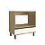 Balcão para Forno Nova Dubai MDF 80cm 1 Gaveta Freijó/Champanhe - Imagem 3