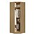 Guarda Roupa Ravi de Canto 100% MDF 1 Porta Reflecta com LED - Imagem 2
