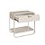 Mesa Cabeceira Orgânica Aura 60x58,5cm Gaveta Prateleira Pés Metal - Imagem 15