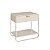 Mesa Cabeceira Orgânica Aura 60x58,5cm Gaveta Prateleira Pés Metal - Imagem 14