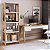 Conjunto para Escritório com Estante e Escrivaninha 3 Gavetas Trend - Imagem 1