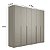 Guarda Roupa Bend em MDF 276x240cm 6 portas 6 Gavetas Laterais Curvas - Imagem 8