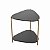 Mesa de Apoio Lateral Orgânica com Prateleira e Pés de Metal - Imagem 4