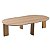Mesa de Centro Orgânica 120cm Tampo Chanfrado com Pés de Madeira - Imagem 7