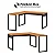 Mesa Escrivaninha para Escritório em L Estilo Industrial 100% MDF - Imagem 3