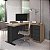 Mesa Escrivaninha em L para Escritório Home Office com 4 Gavetas - Imagem 1
