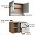 Conjunto Gabinete Suspenso Helena 80cm 2 Gavetas com Espelheira - Imagem 10