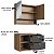 Conjunto Gabinete Suspenso Helena 80cm 2 Gavetas com Espelheira - Imagem 4