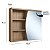 Conjunto Gabinete Suspenso Laura 70cm Porta 2 Prateleira c/ Espelheira - Imagem 5
