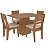 Conjunto Sala de Jantar com Mesa e 4 Cadeiras Freijó 100% MDF - Imagem 2