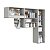 Conjunto Área de Serviço Assis com Varal 177,8cm 9 Prateleiras 4 Portas - Imagem 5
