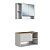 Conjunto Banheiro Gabinete Suspenso Espelheira 80cm Barcelona 3 Portas - Imagem 10