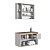 Conjunto Banheiro Gabinete Suspenso e Espelheira Belarus 80cm 4 Portas - Imagem 11