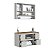 Conjunto Banheiro Gabinete Suspenso Espelheira Berlin 88,4cm 5 Portas - Imagem 11